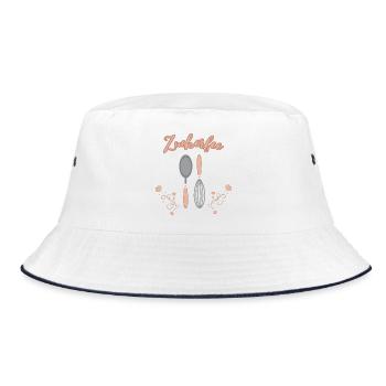 Motif de cuisine de style maison de campagne « Fée Dragée » - Bob - blanc/marine - Devant