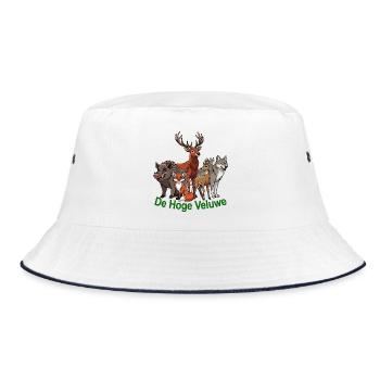 The big 5 of De Hoge Veluwe - Bucket Hat - white/navy - Front