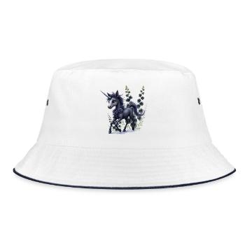 Fantaisie florale de licorne - Bob - blanc/marine - Devant