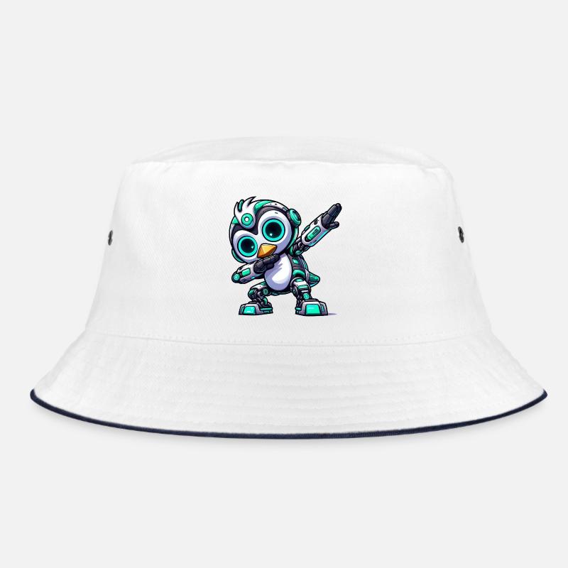 Cooler Pinguin Roboter Cyborg Mech Astronaut Dab Bucket Hat