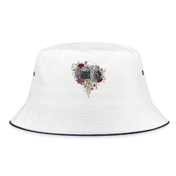 Eine tolle Kamera - Bucket Hat - Weiß/Navy - Vorne