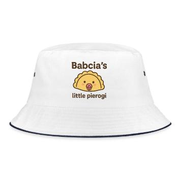 Babcia's little pierogi – Baby Bodysuit / Baby Shirt - Bucket Hat - white/navy - Front