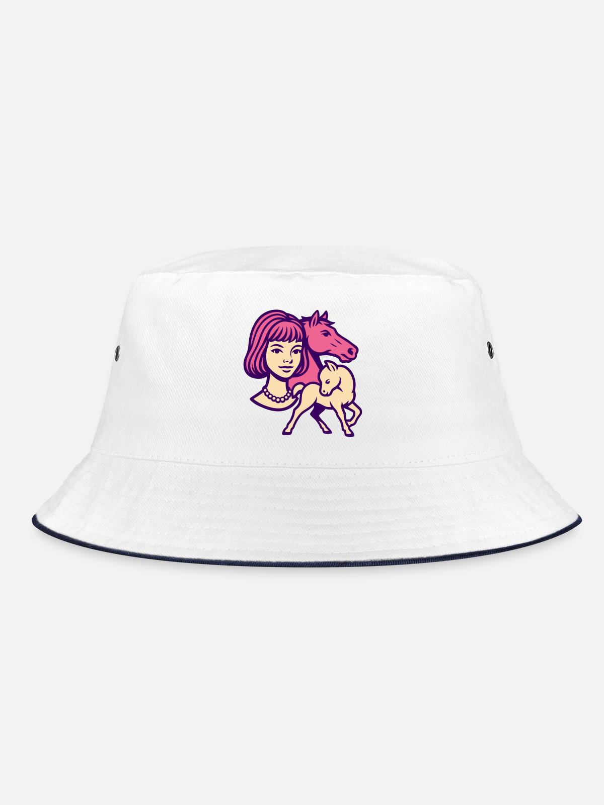 Fille Cheval Pop Art Rose - Bob - blanc/marine - Devant