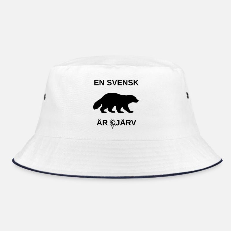 A Swede is järv (bold) (pun) (silhouette) 🇸🇪 Bucket Hat