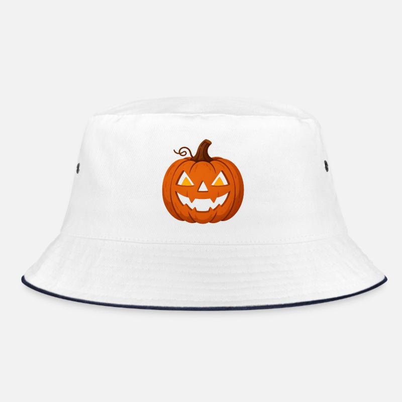 Helloween Kürbis mit Gruselgesicht Bucket Hat