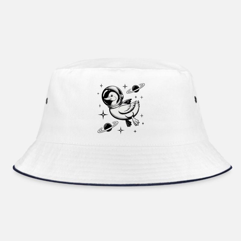 Goose in Space - Cool Astonomy Logo Bucket Hat