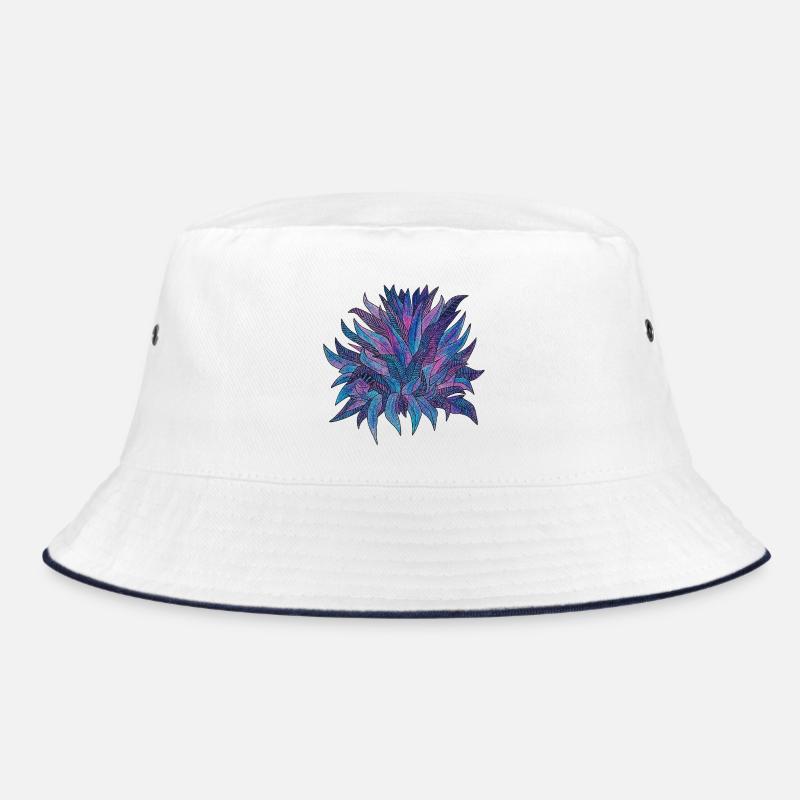 Motif de feuilles bleu violet Bob