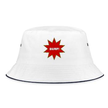 Burp Explosion - Bucket Hat - white/navy - Front
