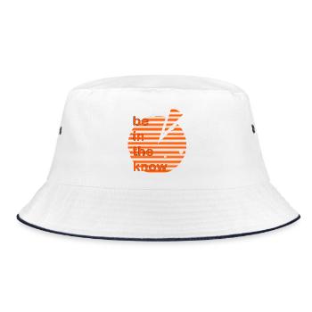 Be in the know - Bucket Hat - white/navy - Front
