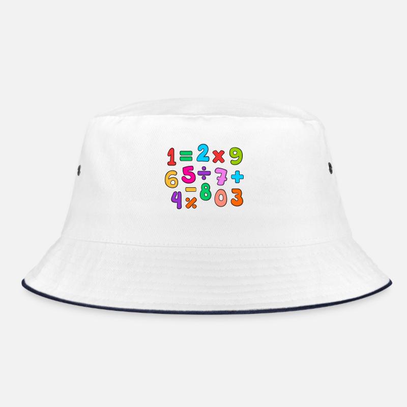 Tag der ZahlenRegenbogen-Design mit mathematischen Zahlen Bucket Hat