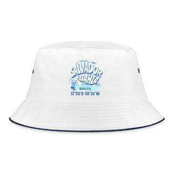 Salvador de Bahia Travel Map - Bucket Hat - white/navy - Front
