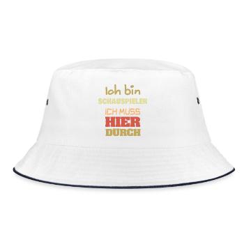 Occupation: Actor - Bucket Hat - white/navy - Front