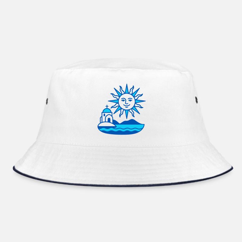 Greece Sun Minimal Art Bucket Hat