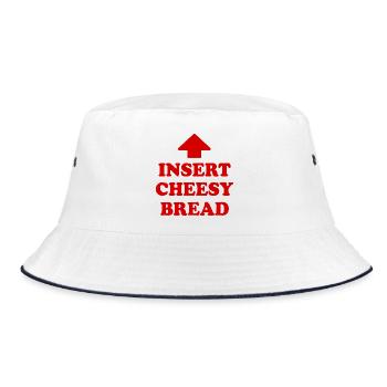 insert cheesy bread - Bucket Hat - white/navy - Front
