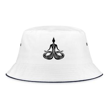 Meditation Energy Flow - Bucket Hat - white/navy - Front