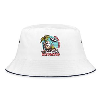 Faultiermodus - Sloth Mode Activated Faultier Rela - Bucket Hat - white/navy - Front