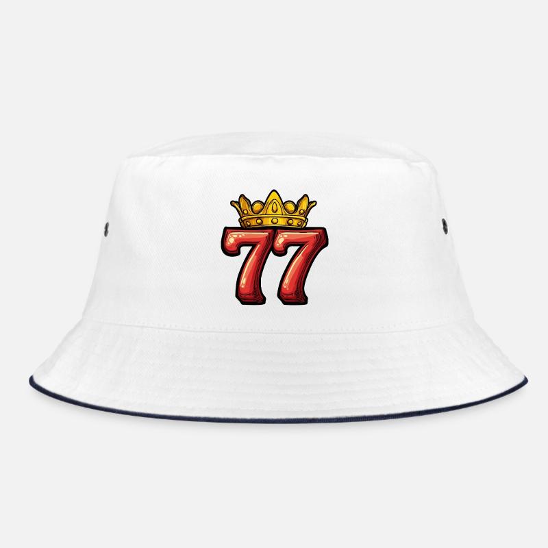 77 Zahl Krone Bucket Hat