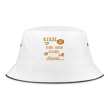 Cookies are not a solution either - Bucket Hat - white/navy - Front