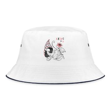 Sternzeichen Krebs - Bucket Hat - Weiß/Navy - Vorne