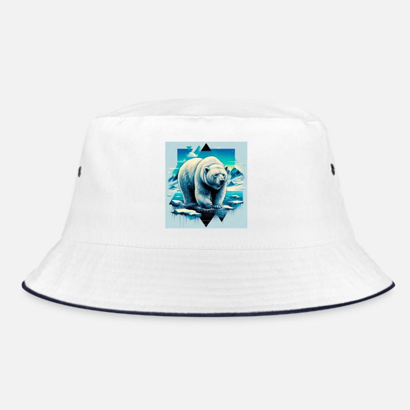 Eisbär - Bucket Hat - Weiß/Navy
