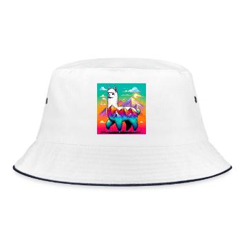 Alpaca - Bucket Hat - white/navy - Front