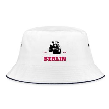 Boxing Club Berlin Bär Berlin  - Bucket Hat - Weiß/Navy - Vorne