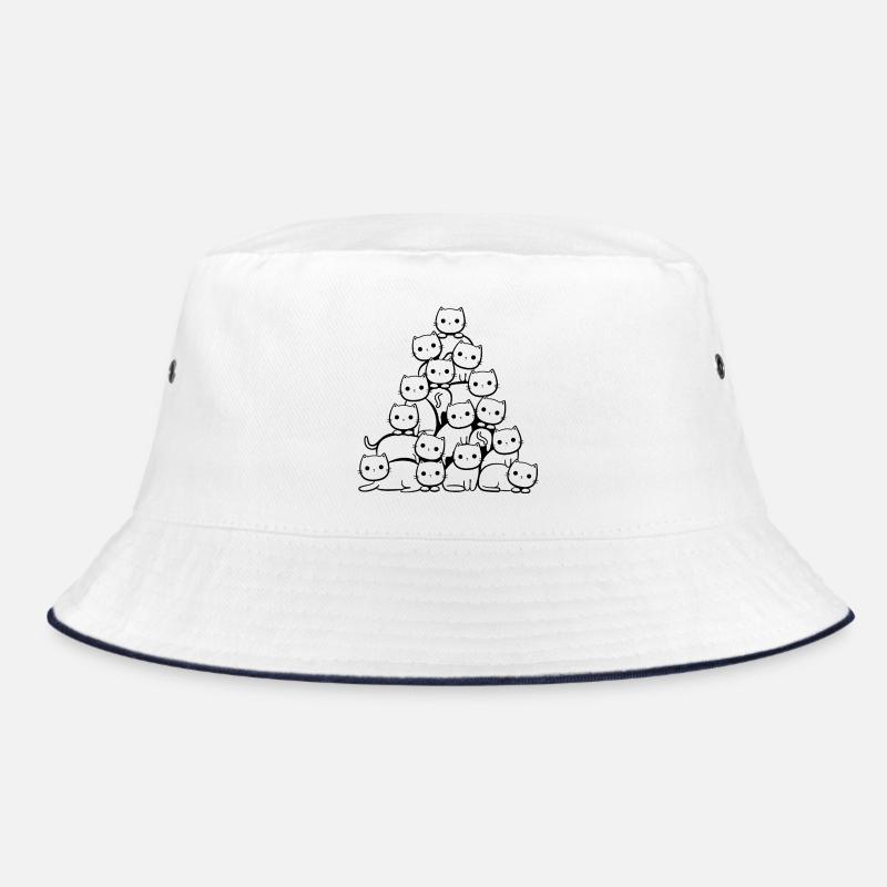 Cats Christmas Tree Bucket Hat