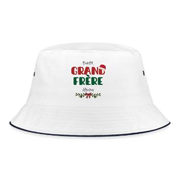 Soon Big Brother Christmas - Bucket Hat - white/navy - Front