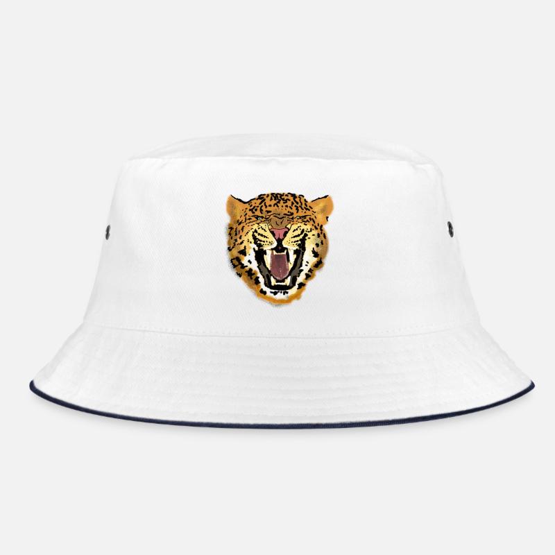 Leopardengesicht Brüllendes Kunstdesign Bucket Hat