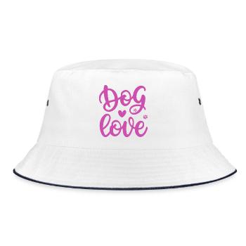 Amour Chien Doodle Rose - Bob - blanc/marine - Devant