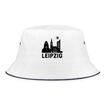 Leipzig Silhouette - Bucket Hat - white/navy - Front