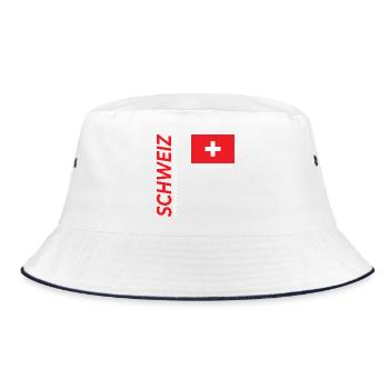 Lake lucerne - Bucket Hat - white/navy - Front