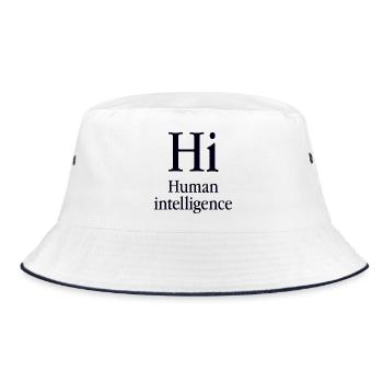 Human Mensch - Bucket Hat - white/navy - Front