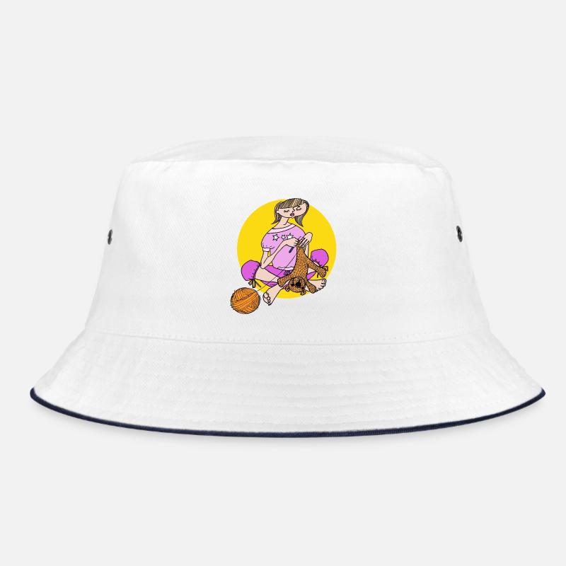 Mädchen in Pink Bucket Hat