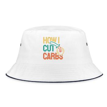 How to Lower Carbs - Bucket Hat - white/navy - Front