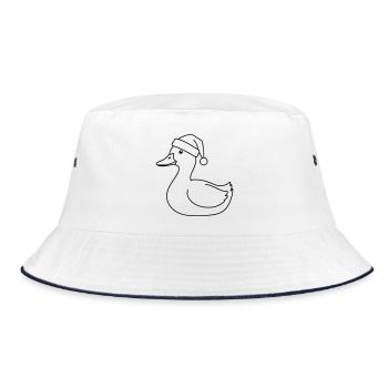 Art de lignes de canard de Noël - Bob - blanc/marine - Devant