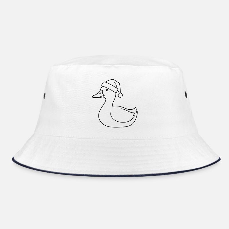 Weihnachtsente Line Art Bucket Hat