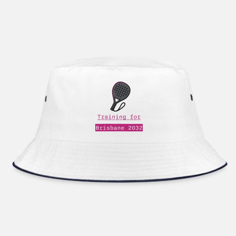 Padel Training Brisbane 2032 - Bucket Hat - white/navy