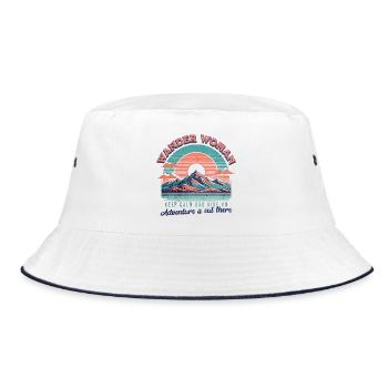 Wander_Woman - Bucket Hat - Weiß/Navy - Vorne