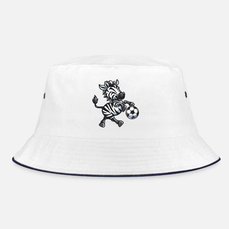 Zebra player with ball Bucket Hat