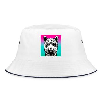 Alpaca - Bucket Hat - white/navy - Front