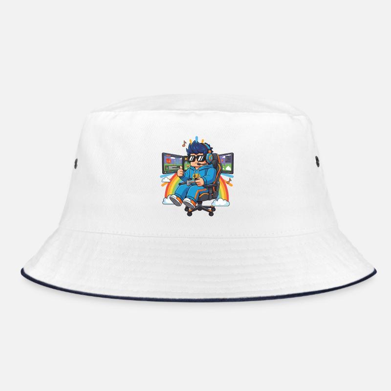 Cool streamer playing games Bucket Hat