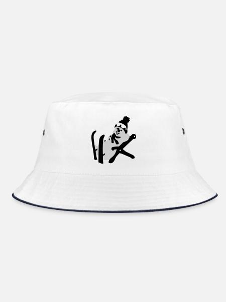 Snowman - Bucket Hat - white/navy - Front