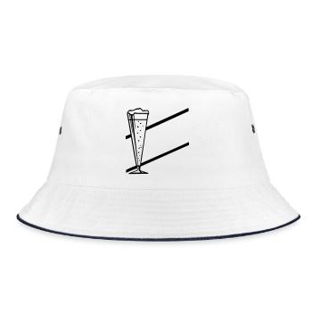bar glass - Bucket Hat - white/navy - Front