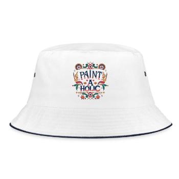 Paint-aholic - Bucket Hat - white/navy - Front