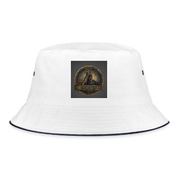 RuhrpottLiebe Stahlwerk Motif - Bucket Hat - white/navy - Front