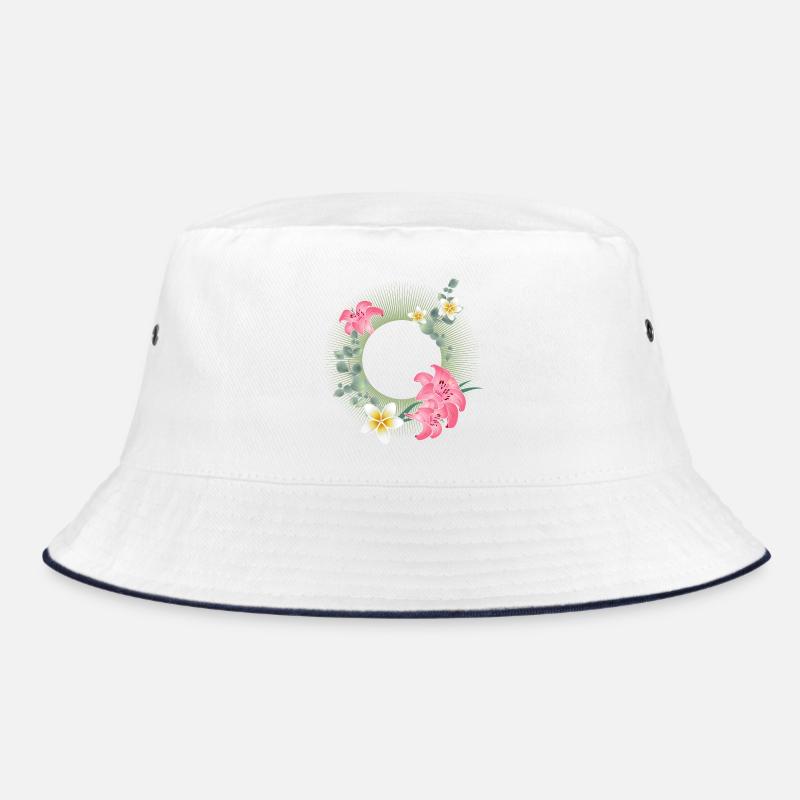 Cadre de fleurs tropicales – design floral de la nature - Bob - blanc/marine