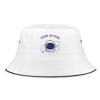 Think ahead - Bucket Hat - white/navy - Front