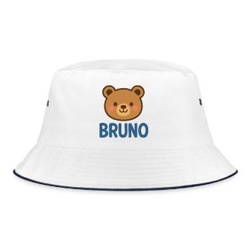 Bruno - Bucket Hat - white/navy - Front
