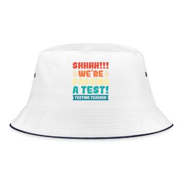 Teacher Exam - Bucket Hat - white/navy - Front